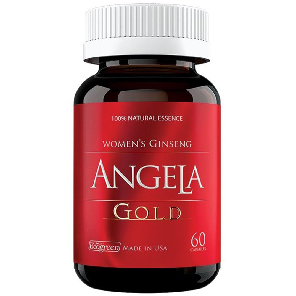 Hình ảnh Viên uống sâm Angela Gold Ecogreen làn da căng sáng, tăng cường sinh lý nữ (60 viên)