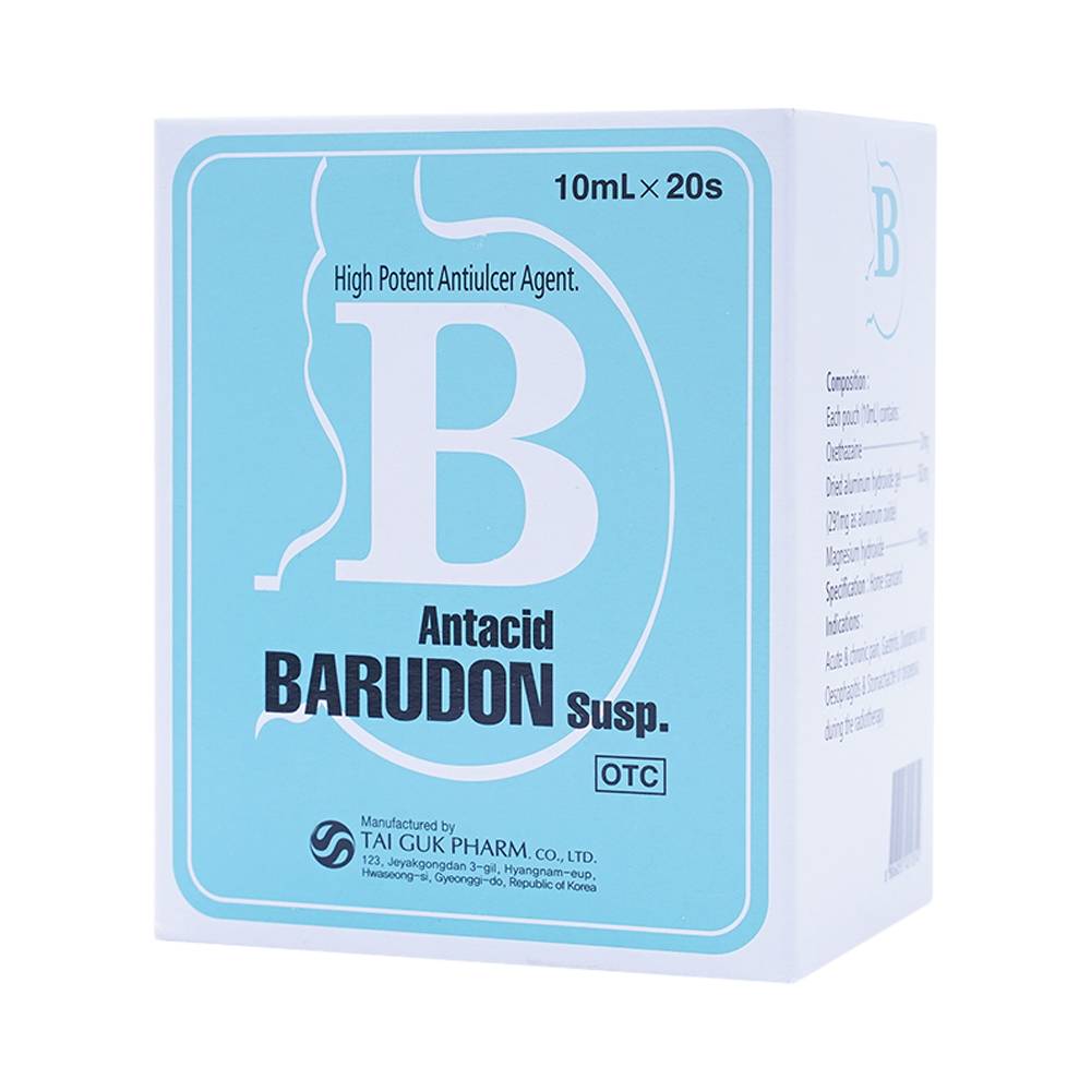 Hình ảnh Hỗn dịch Barudon Susp Clesstra giảm đau nhanh trong viêm dạ dày, loét dạ dày - tá tràng (20 gói x 10ml)