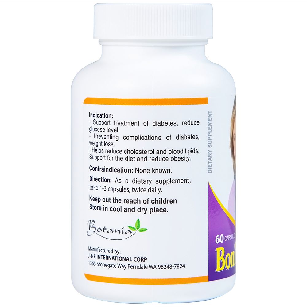 Hình ảnh Viên uống BoniDiabet Botania hỗ trợ điều trị bệnh tiểu đường, làm giảm glucose máu (60 viên)