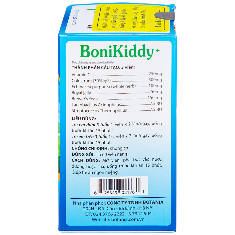 Hình ảnh Viên uống BoniKiddy Botania kích thích hệ miễn dịch, bồi bổ cơ thể (60 viên)