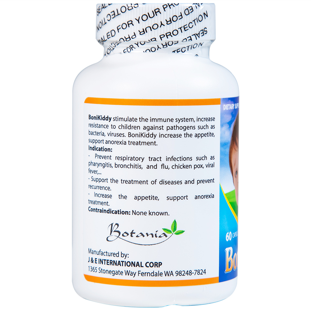 Hình ảnh Viên uống BoniKiddy Botania kích thích hệ miễn dịch, bồi bổ cơ thể (60 viên)