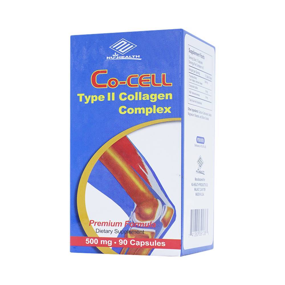 Hình ảnh Viên uống Co-CELL Type II Collagen Complex Nuhealth ngừa thoái hóa khớp, cải thiện vận động khớp (90 viên)