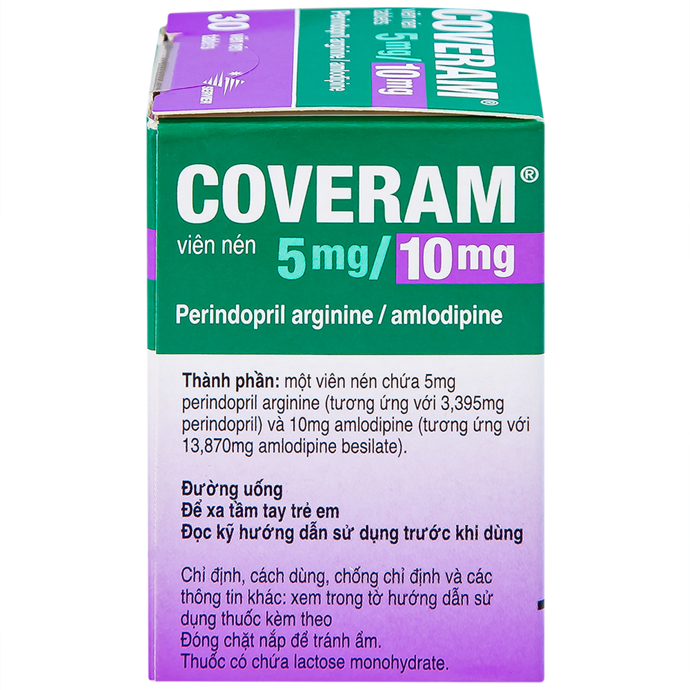 Hình ảnh Thuốc Coveram 5mg/10mg Servier điều trị tăng huyết áp (30 viên)