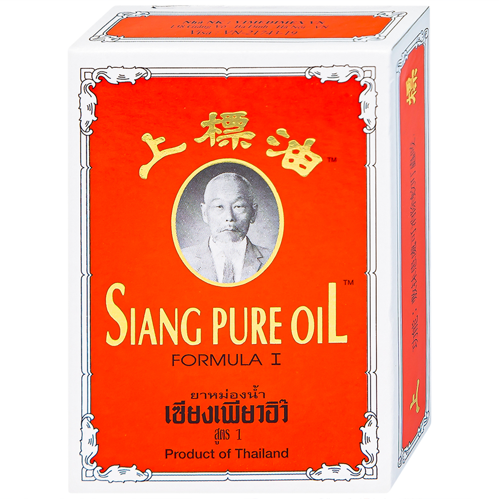 Hình ảnh Dầu Siang Pure Oil Formula I giảm triệu chứng cảm lạnh, nhức đầu, chóng mặt, ngạt mũi (6 chai x 7ml)