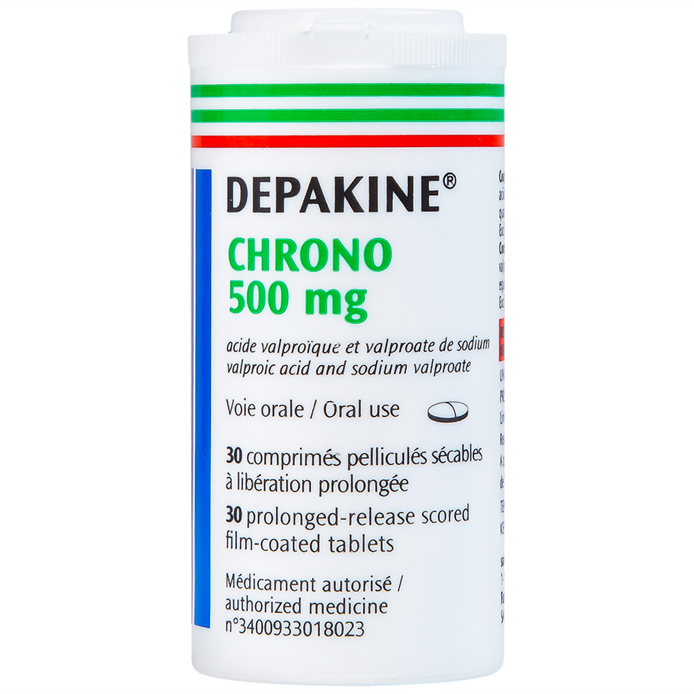 Hình ảnh Thuốc Depakine Chrono 500mg Sanofi điều trị động kinh (30 viên)