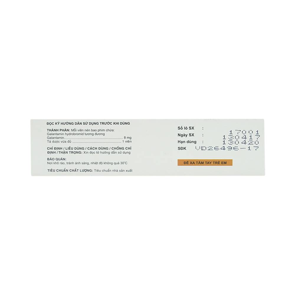 Hình ảnh Thuốc Deruff 8mg Davipharm điều trị chứng sa sút trí tuệ từ nhẹ đến trung bình (4 vỉ x 7 viên)