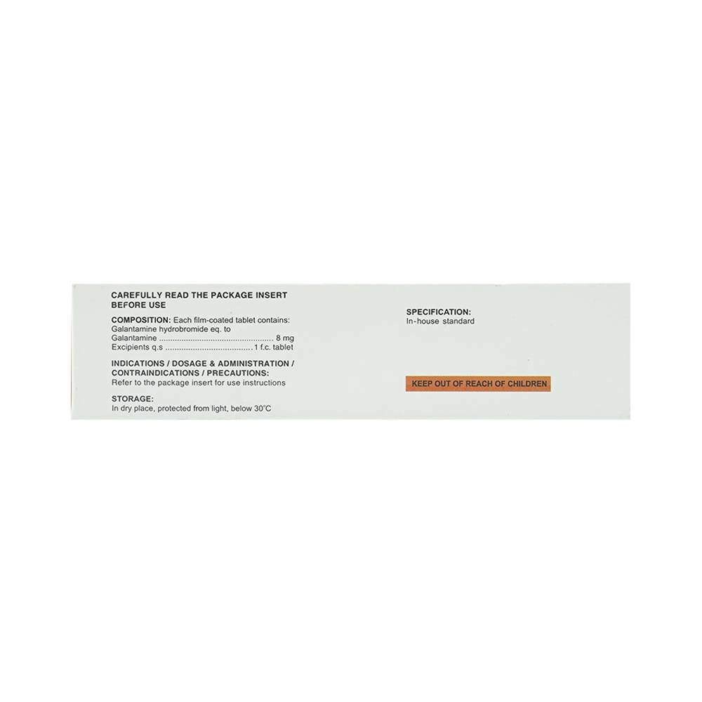 Hình ảnh Thuốc Deruff 8mg Davipharm điều trị chứng sa sút trí tuệ từ nhẹ đến trung bình (4 vỉ x 7 viên)