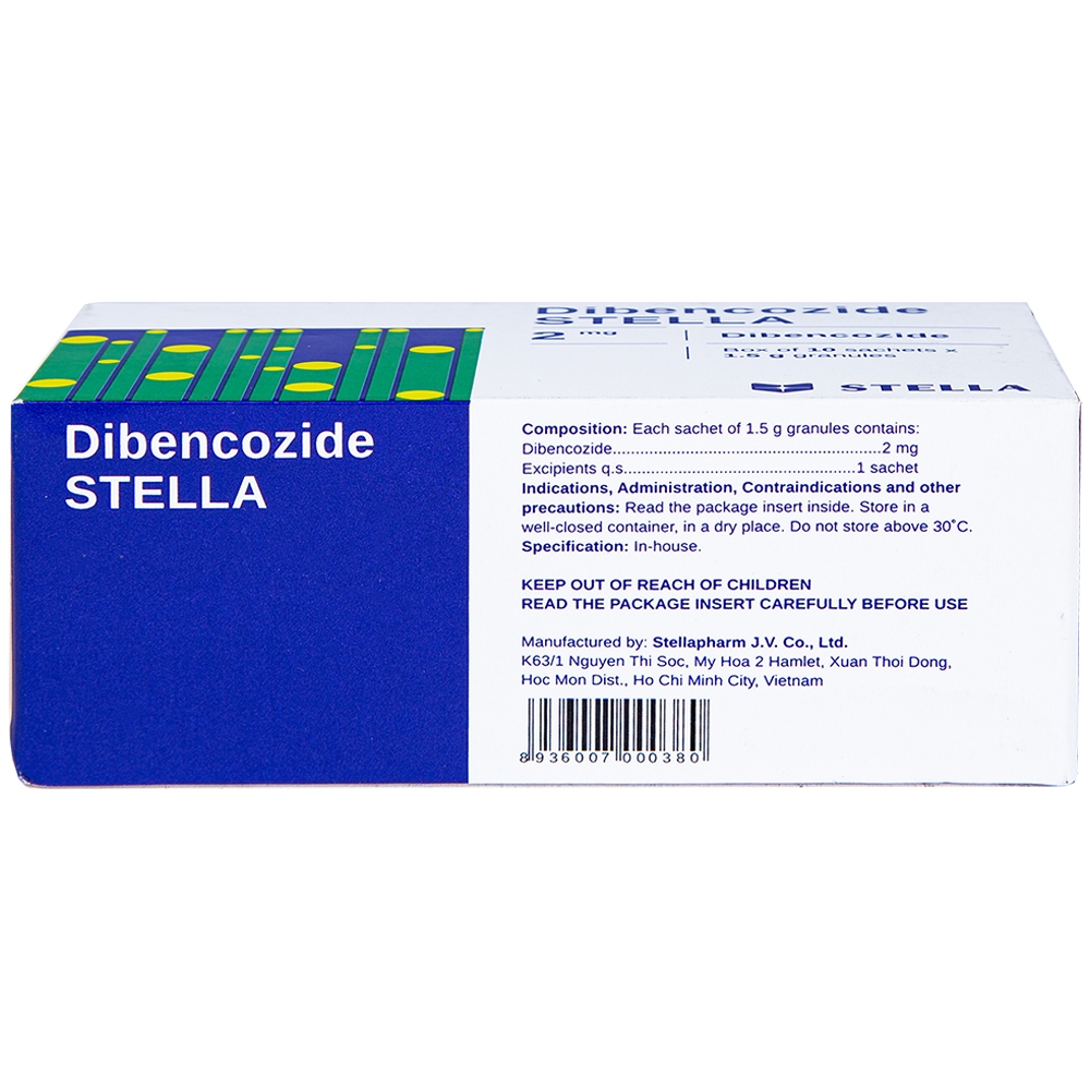 Hình ảnh Thuốc cốm Dibencozide Stella 2mg điều trị hỗ trợ chán ăn, suy dinh dưỡng, chậm lớn (10 gói x 1.5g)