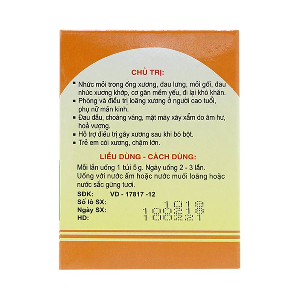 Hình ảnh Thuốc Dưỡng Cốt Hoàn Traphaco điều trị nhức mỏi trong ống xương, đau lưng (20 gói x 5g)