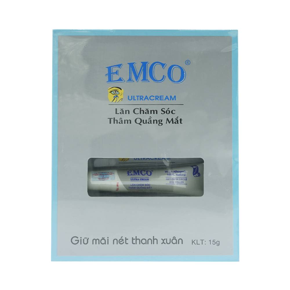 Lăn chăm sóc thâm quầng mất Emco UltraCream giảm vết nhăn nơi đuôi mắt, dưỡng da vùng mắt (15g)