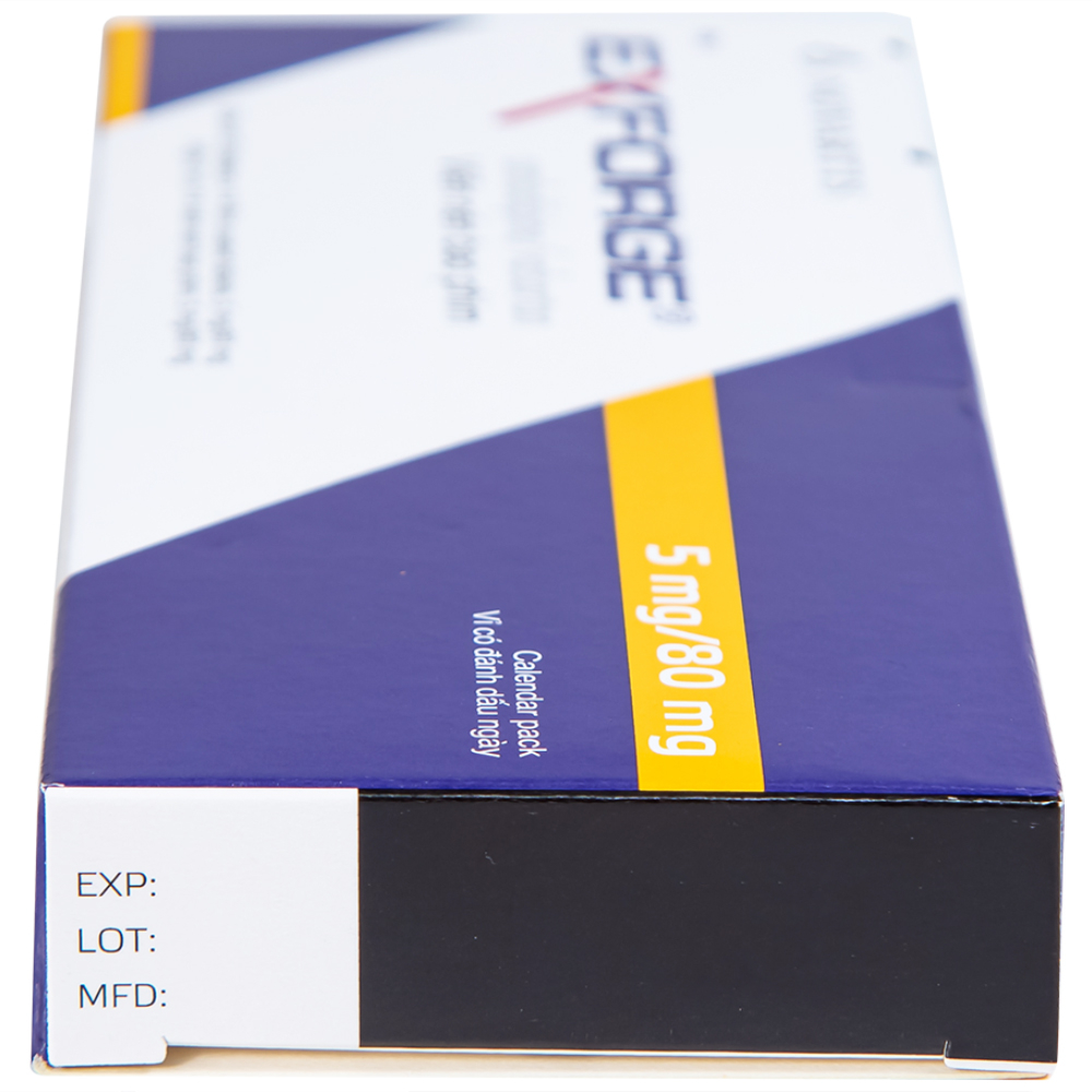 Hình ảnh Thuốc Exforge 5mg/80mg Novartis điều trị tăng huyết áp vô căn (2 vỉ x 14 viên)