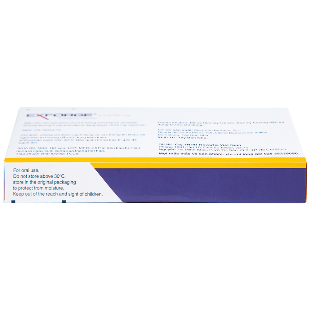 Hình ảnh Thuốc Exforge 5mg/80mg Novartis điều trị tăng huyết áp vô căn (2 vỉ x 14 viên)