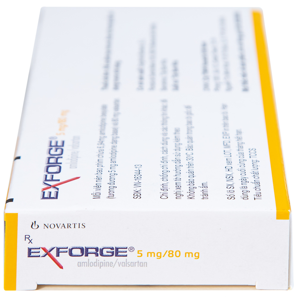 Hình ảnh Thuốc Exforge 5mg/80mg Novartis điều trị tăng huyết áp vô căn (2 vỉ x 14 viên)