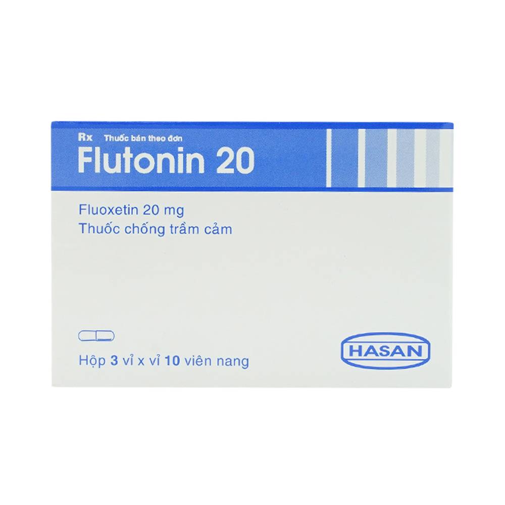 Hình ảnh Thuốc Flutonin 20 Hasan điều trị bệnh trầm cảm (3 vỉ x 10 viên)