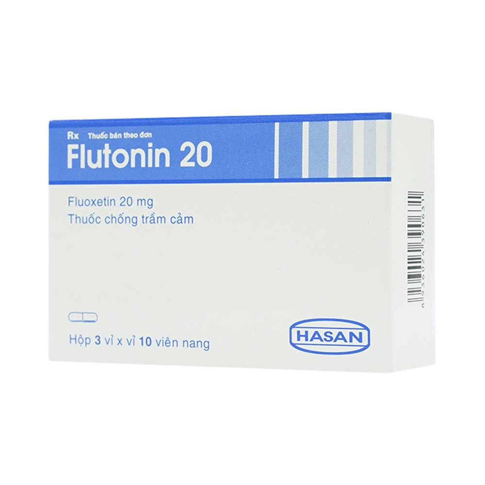 Hình ảnh Thuốc Flutonin 20 Hasan điều trị bệnh trầm cảm (3 vỉ x 10 viên)
