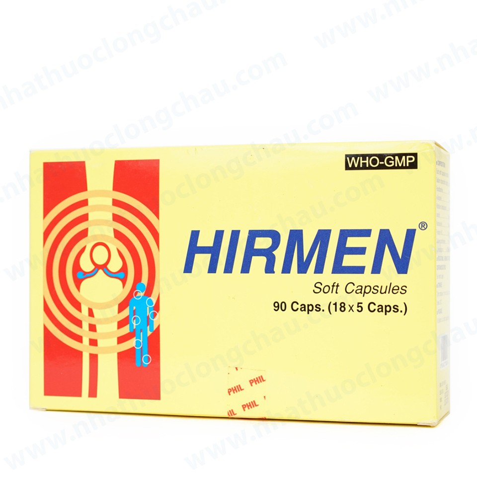 Hình ảnh Thuốc Hirmen Phil hỗ trợ cải thiện các triệu chứng viêm đa dây thần kinh (18 vỉ x 5 viên)