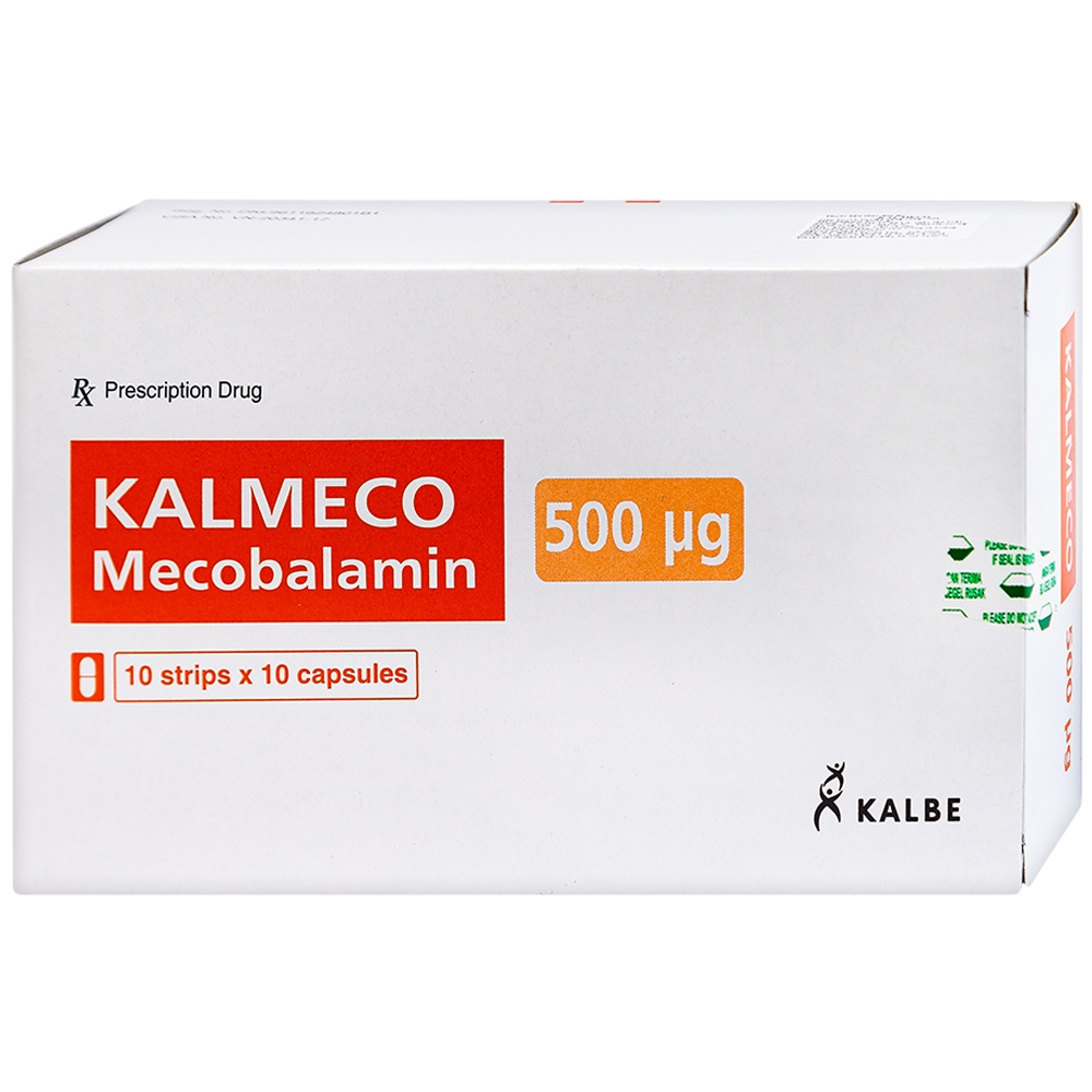 Hình ảnh Viên nang Kalmeco 500µg Kalbe điều trị các bệnh thần kinh ngoại biên do thiếu hụt vitamin B12 (10 vỉ x 10 viên)