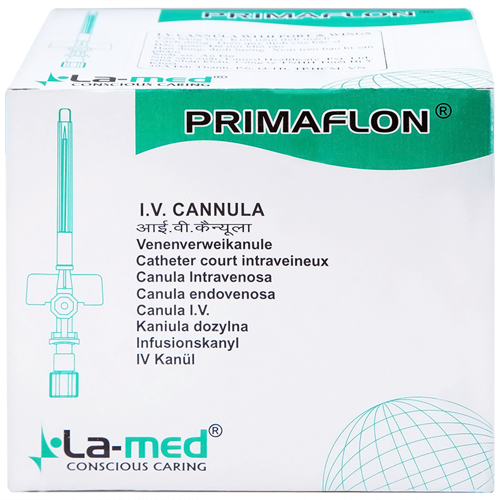 Hình ảnh Kim tiêm tĩnh mạch 22g/25mm Primaflon Lamed hạn chế lệch vỡ vein khi dẫn truyền dịch (100 cây)
