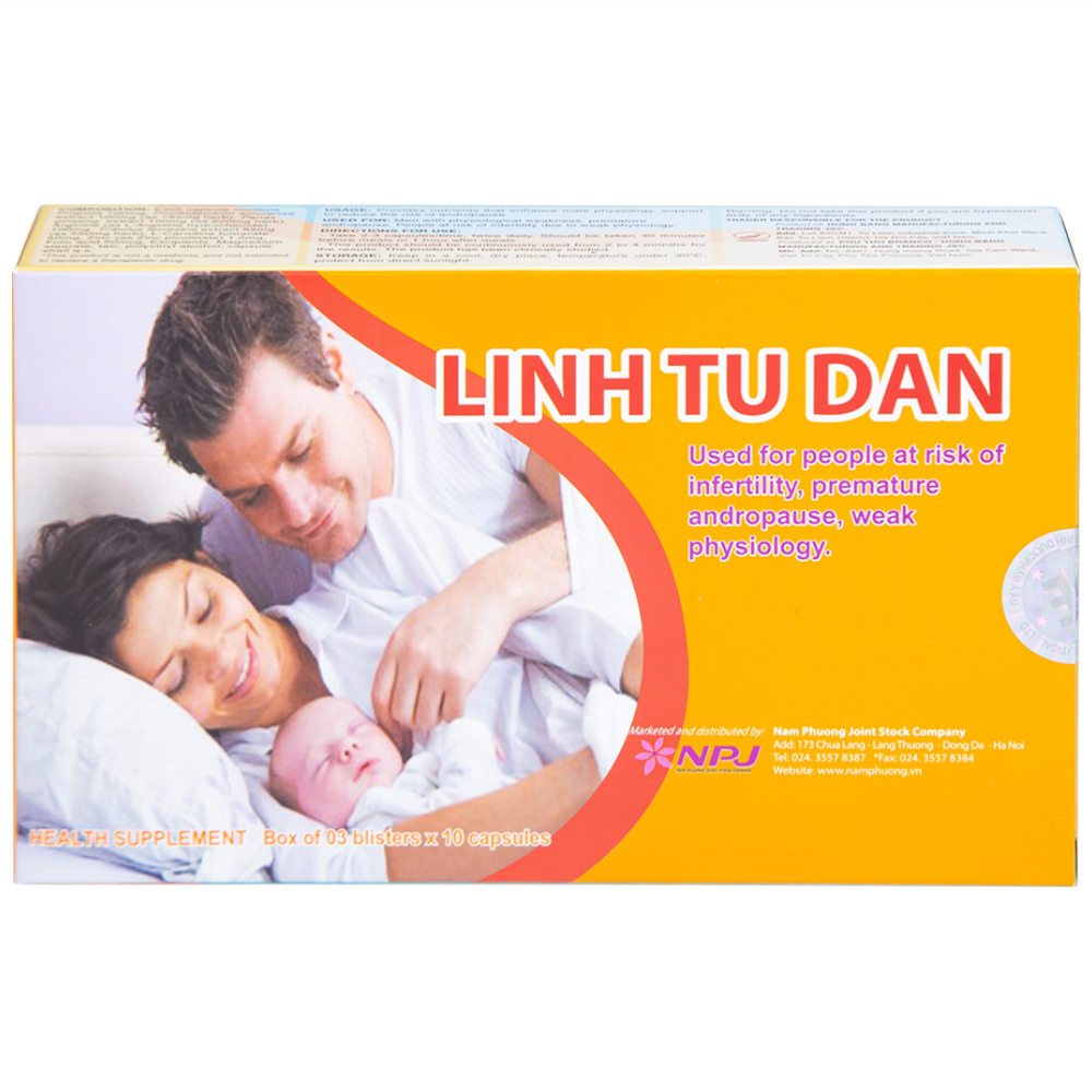 Hình ảnh Viên uống Linh Tự Đan Hồng Bàng giúp tăng cường sinh lý nam, hỗ trợ giảm nguy cơ mãn dục nam (3 vỉ x 10 viên)