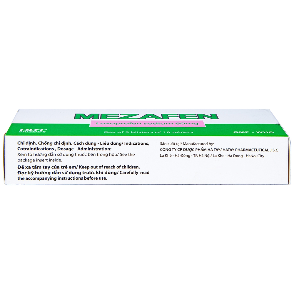 Hình ảnh Viên nén Mezafen 60mg Hataphar kháng viêm, giảm đau viêm khớp, đau thắt lưng (3 vỉ x 10 viên)