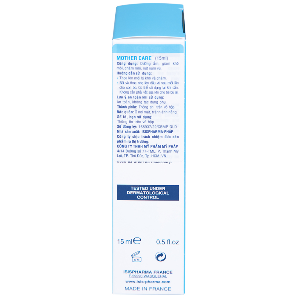 Hình ảnh Kem Isis Pharma Mothercare dưỡng ẩm, giảm khô môi, chàm môi, nứt núm vú (15ml)