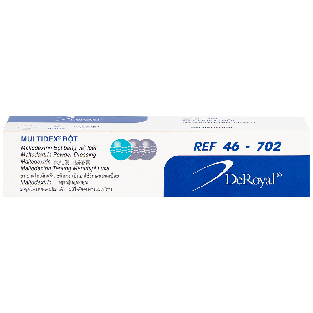 Hình ảnh Bột Multidex 25g DeRoyal hỗ trợ điều trị viêm nhiễm da, làm lành các vết loét mãn tính