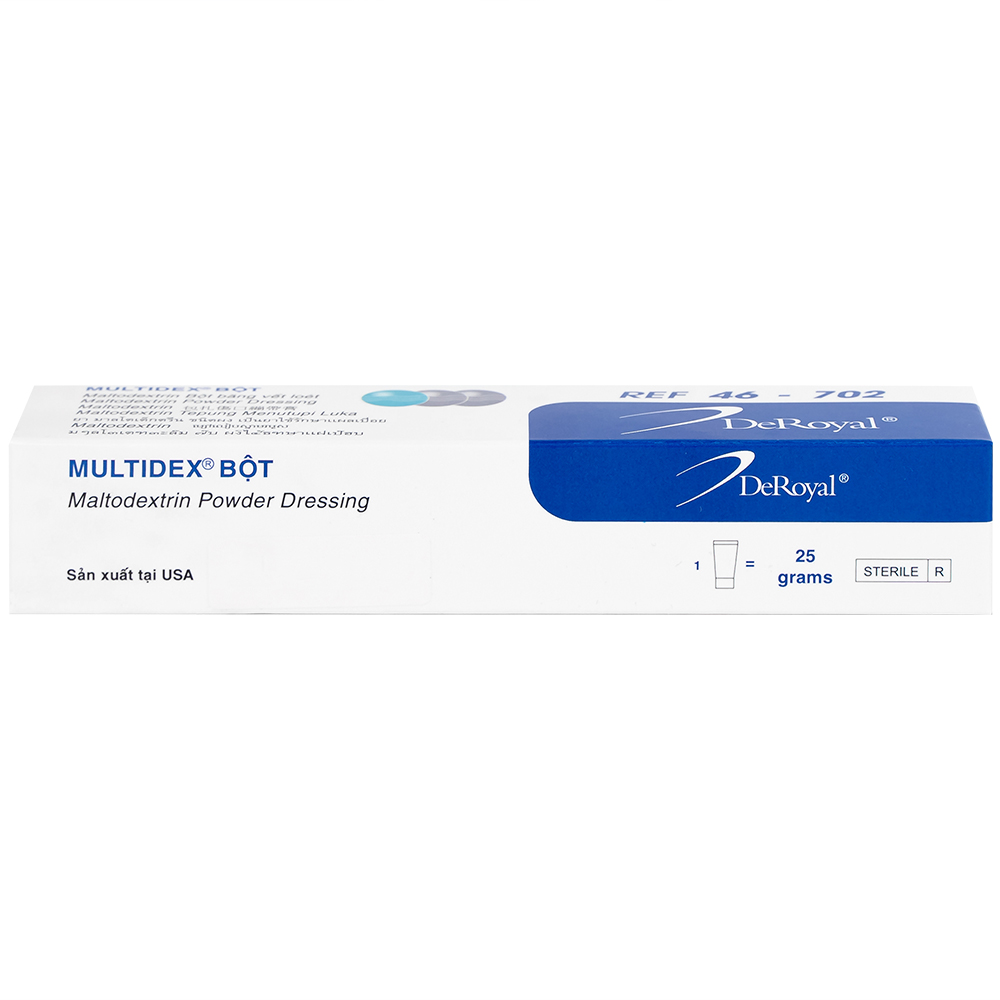 Hình ảnh Bột Multidex 25g DeRoyal hỗ trợ điều trị viêm nhiễm da, làm lành các vết loét mãn tính
