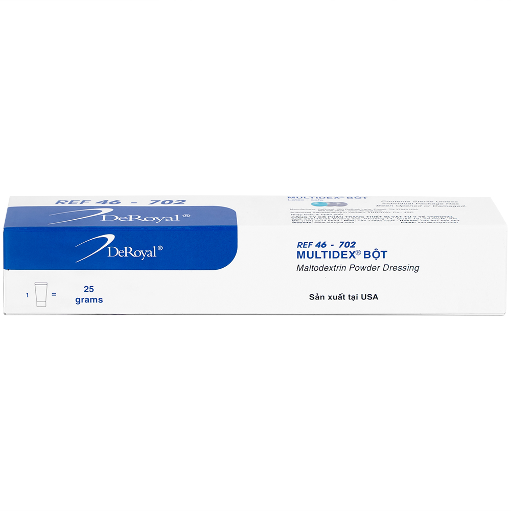 Hình ảnh Bột Multidex 25g DeRoyal hỗ trợ điều trị viêm nhiễm da, làm lành các vết loét mãn tính