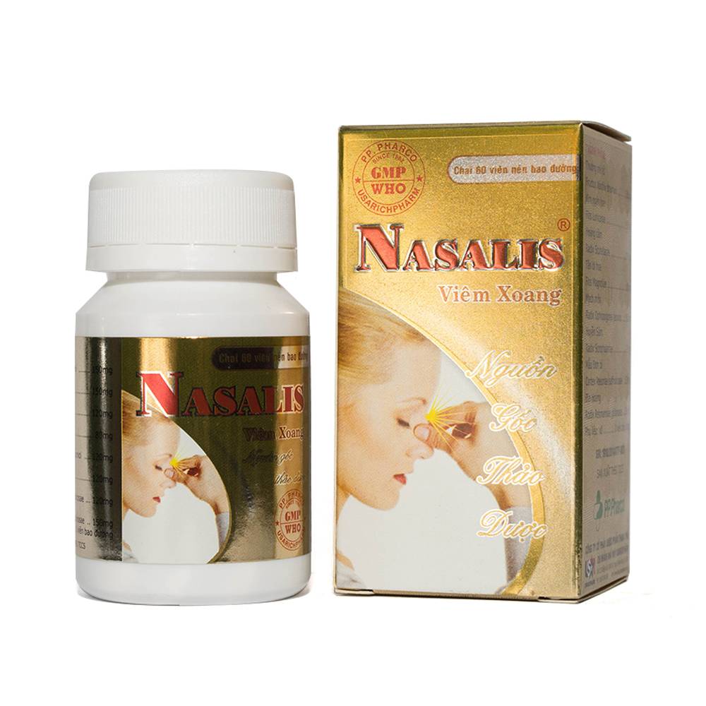 Hình ảnh Viên uống Nasalis PP.Pharco hỗ trợ điều trị viêm xoang mũi mãn tính, viêm đa xoang (60 viên)