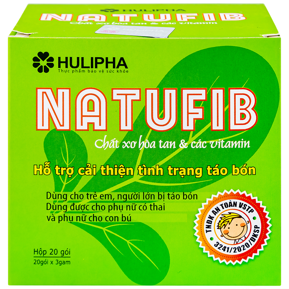 Hình ảnh Cốm Natufib Hulipha hỗ trợ cải thiện tình trạng táo bón (20 gói x 3g)