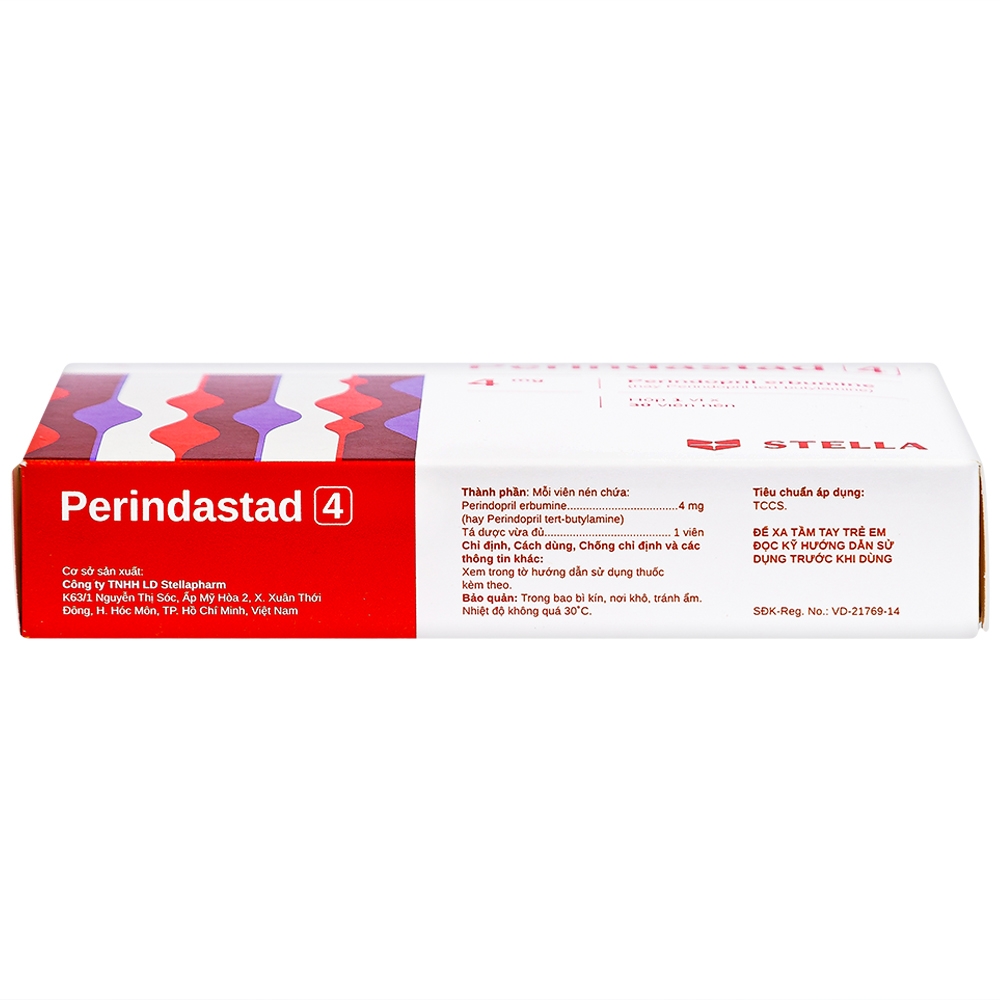 Hình ảnh Thuốc Perindastad 4mg Stella điều trị tăng huyết áp (1 vỉ x 30 viên)