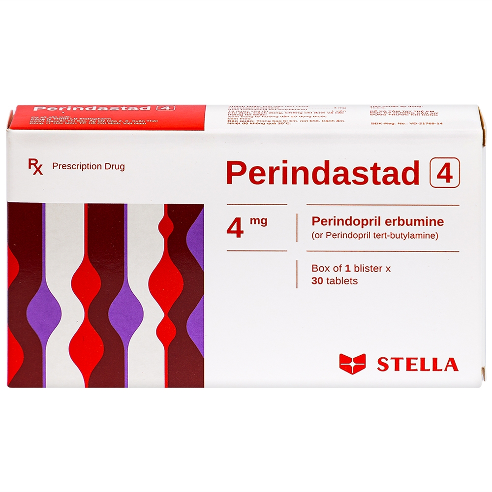 Hình ảnh Thuốc Perindastad 4mg Stella điều trị tăng huyết áp (1 vỉ x 30 viên)