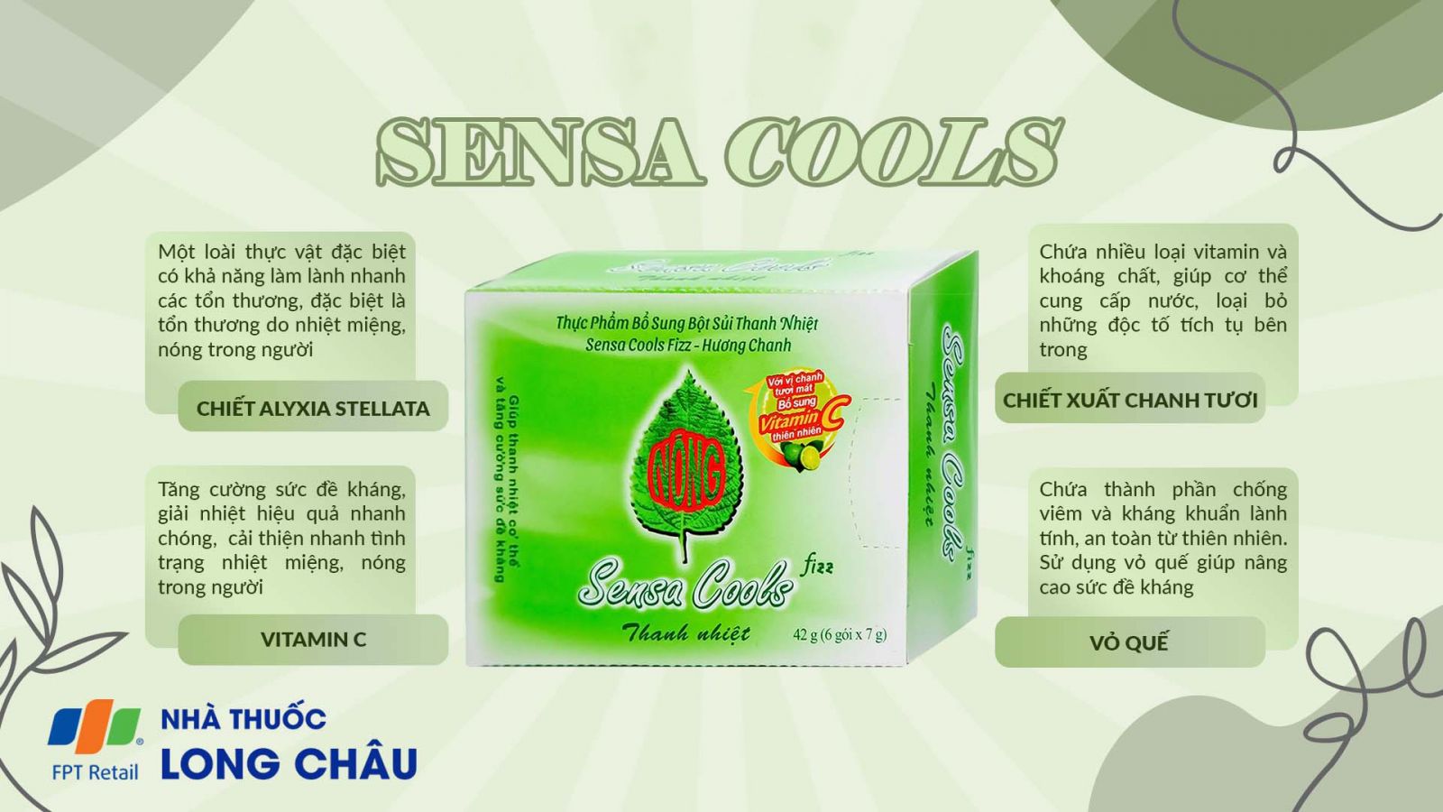 Sensa Cools thanh nhiệt, giải độc cho cơ thể