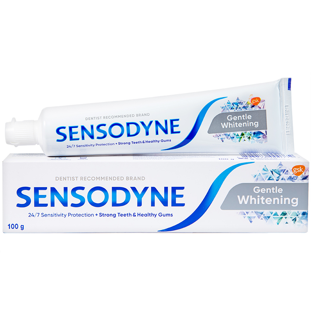 Kem đánh răng Sensodyne Gentle Whitening làm trắng răng tự nhiên, bảo vệ răng ê buốt mỗi ngày (100g)