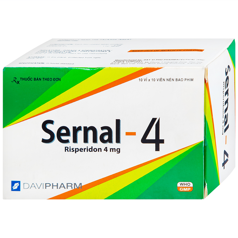 Hình ảnh Thuốc Sernal-4 Davipharm điều trị bệnh loạn tâm thần cấp và mạn (10 vỉ x 10 viên)