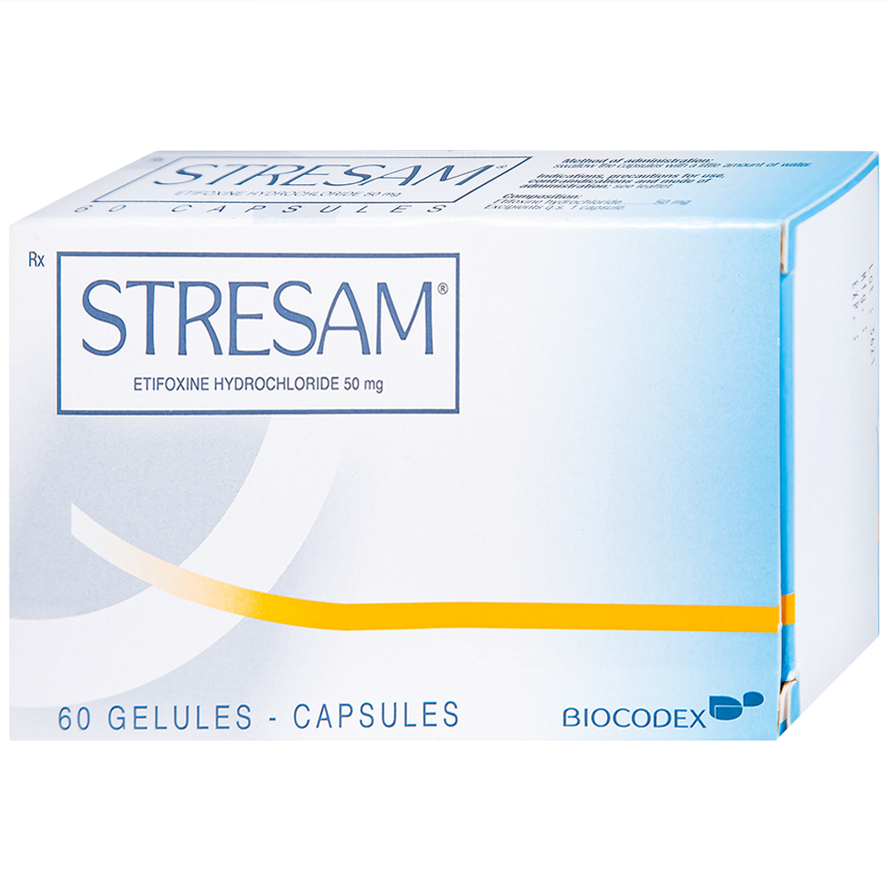 Hình ảnh Thuốc Stresam Biocodex điều trị các biểu hiện dạng tâm thể của lo âu (3 vỉ x 20 viên)