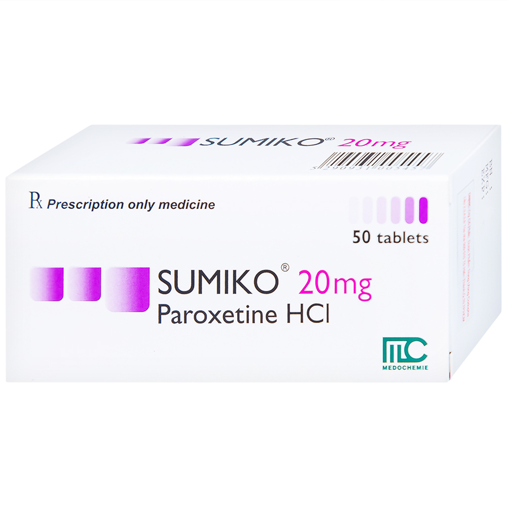 Hình ảnh Thuốc Sumiko 20mg Medochemie điều trị bệnh trầm cảm (5 vỉ x 10 viên)