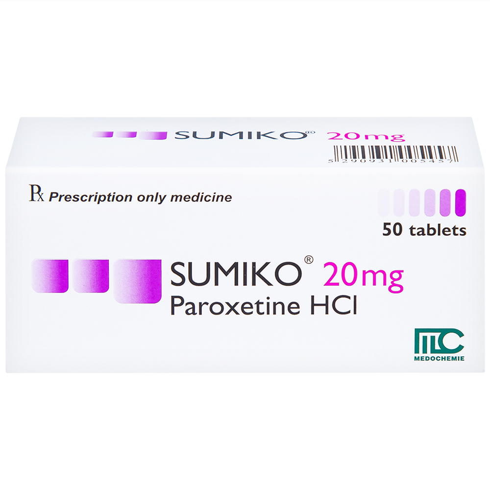 Hình ảnh Thuốc Sumiko 20mg Medochemie điều trị bệnh trầm cảm (5 vỉ x 10 viên)