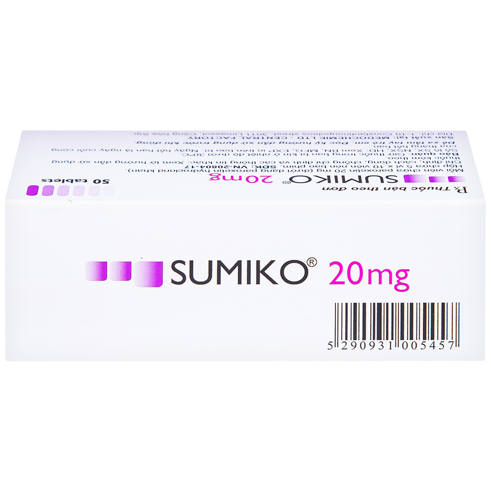 Hình ảnh Thuốc Sumiko 20mg Medochemie điều trị bệnh trầm cảm (5 vỉ x 10 viên)
