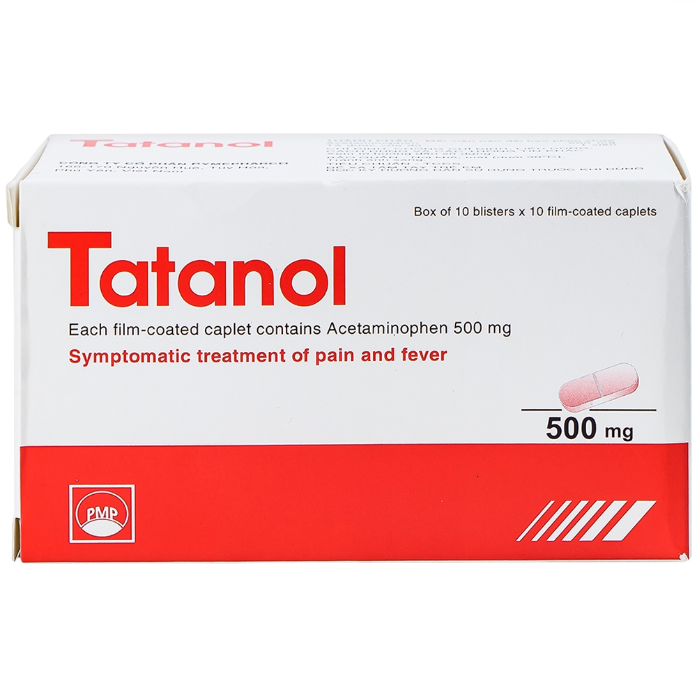 Hình ảnh Thuốc Tatanol giảm đau, hạ sốt (10 vỉ x 10 viên)