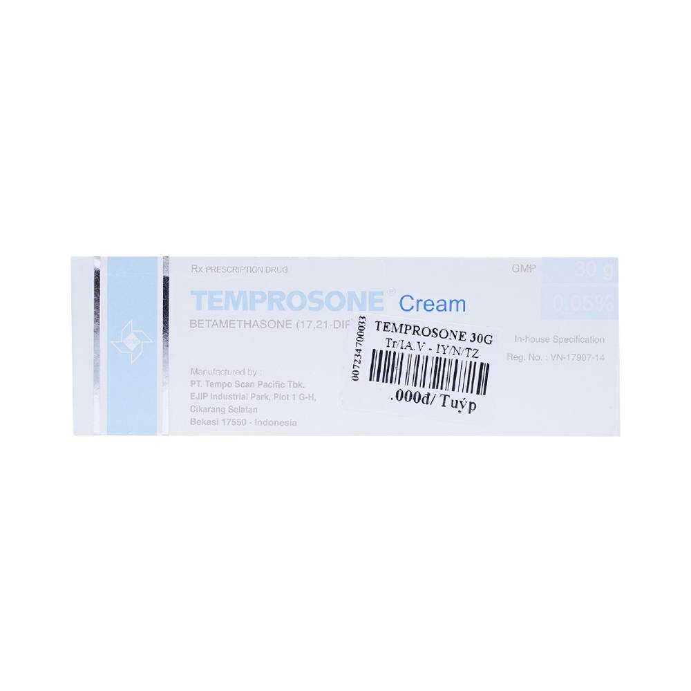 Hình ảnh Kem bôi Temprosone Cream điều trị vảy nến, viêm da thượng bì (30g)
