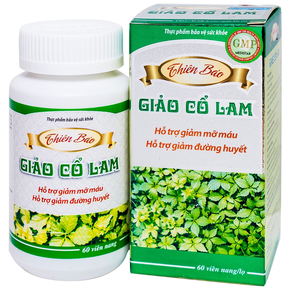 Hình ảnh Viên uống Giảo Cổ Lam Thiên Bảo hỗ trợ giảm mỡ máu, giảm đường huyết (60 viên)