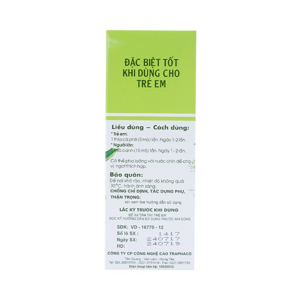 Hình ảnh Cao Lỏng Traluvi Traphaco điều trị biếng ăn, ra mồ hôi trộm (100ml)