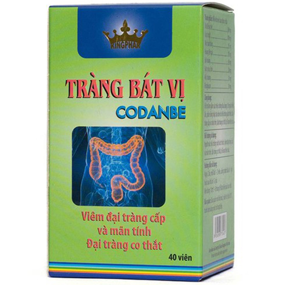 Hình ảnh Viên uống Tràng Bát Vị Codanbe Kingphar dùng cho người bị đại tràng co thắt, viêm đại tràng (40 viên)