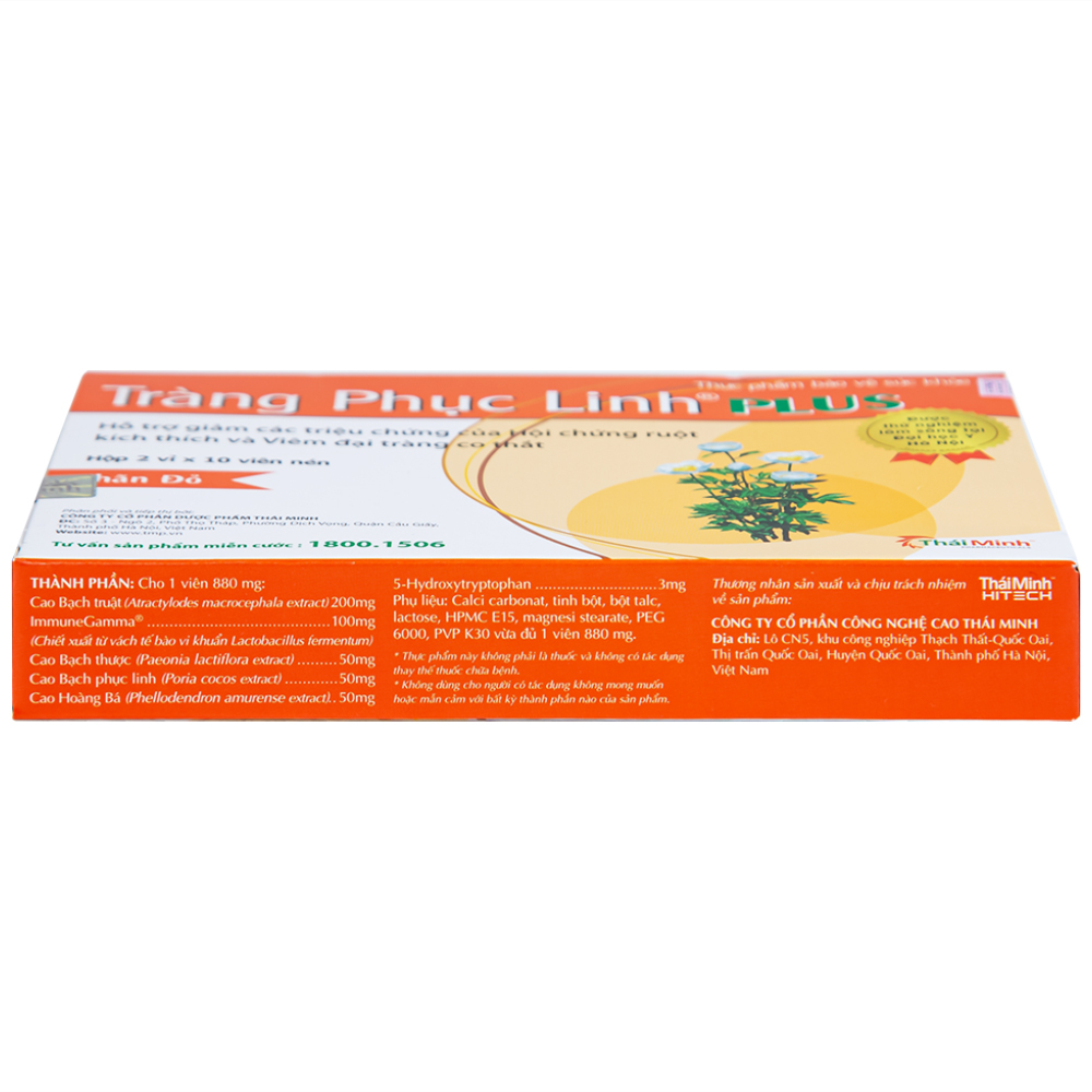 Hình ảnh Viên uống Tràng Phục Linh Plus Thái Minh hỗ trợ giảm các triệu chứng của hội chứng ruột (2 vỉ x 10 viên)