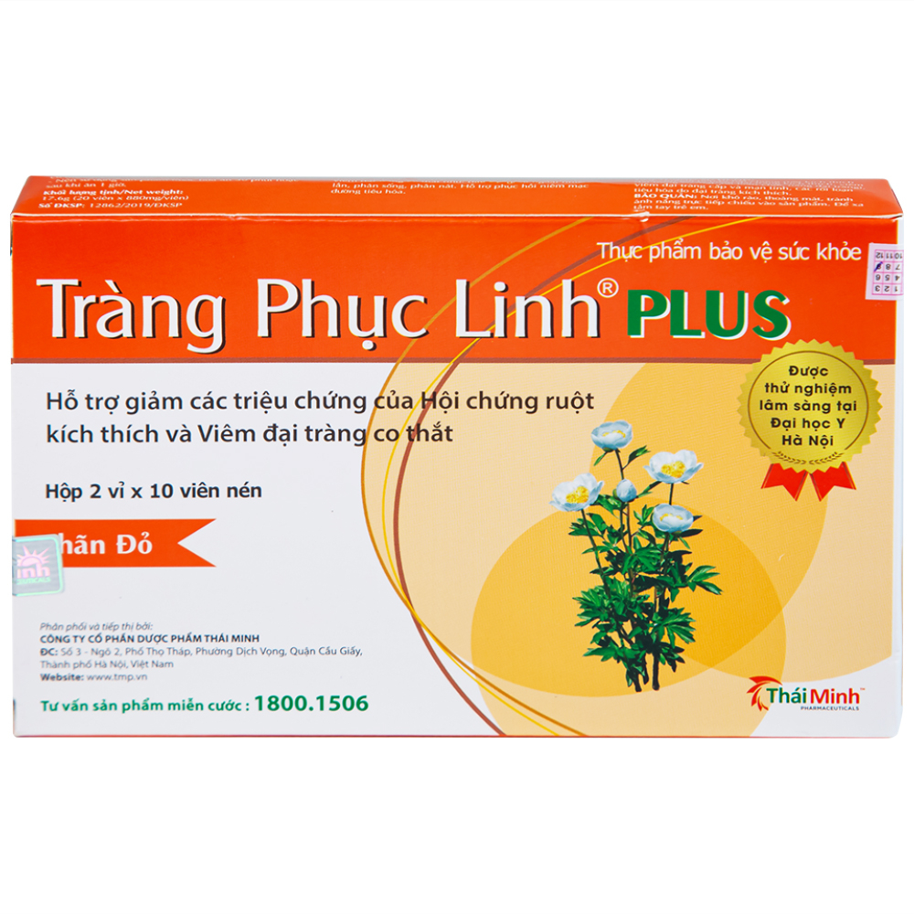 Hình ảnh Viên uống Tràng Phục Linh Plus Thái Minh hỗ trợ giảm các triệu chứng của hội chứng ruột (2 vỉ x 10 viên)