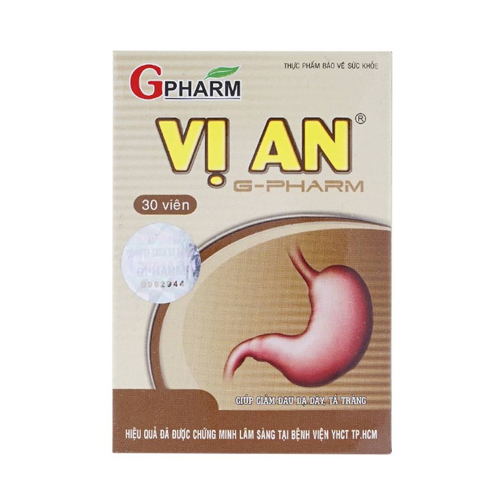 Hình ảnh Viên uống Vị An GPharm giúp giảm đau dạ dày, tá tràng (30 viên)