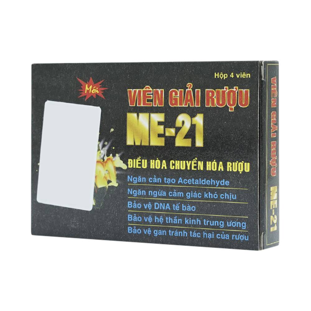 Hình ảnh Viên giải rượu ME-21 Á Châu điều hóa chuyển hóa rượu (1 vỉ x 4 viên)