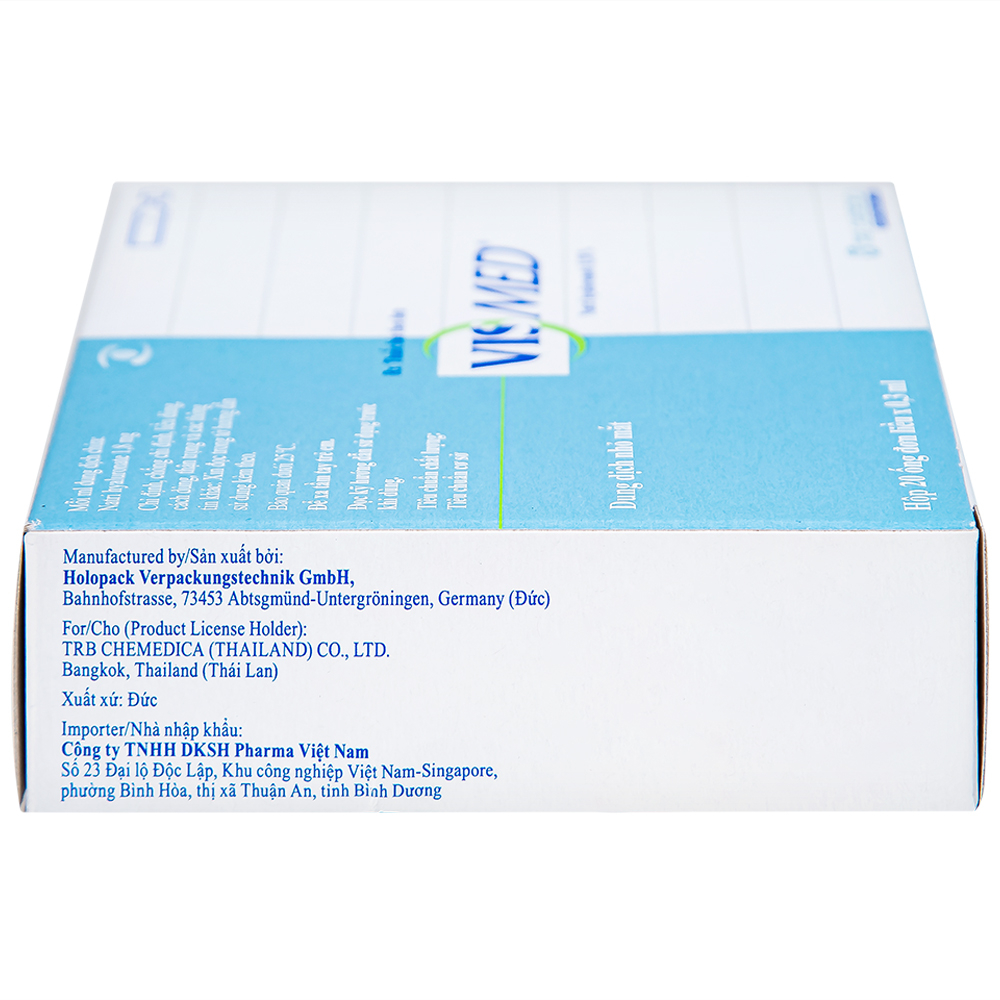 Hình ảnh Thuốc nhỏ mắt Vismed TRB Chemedica điều trị khô mắt (20 ống x 0.3ml)