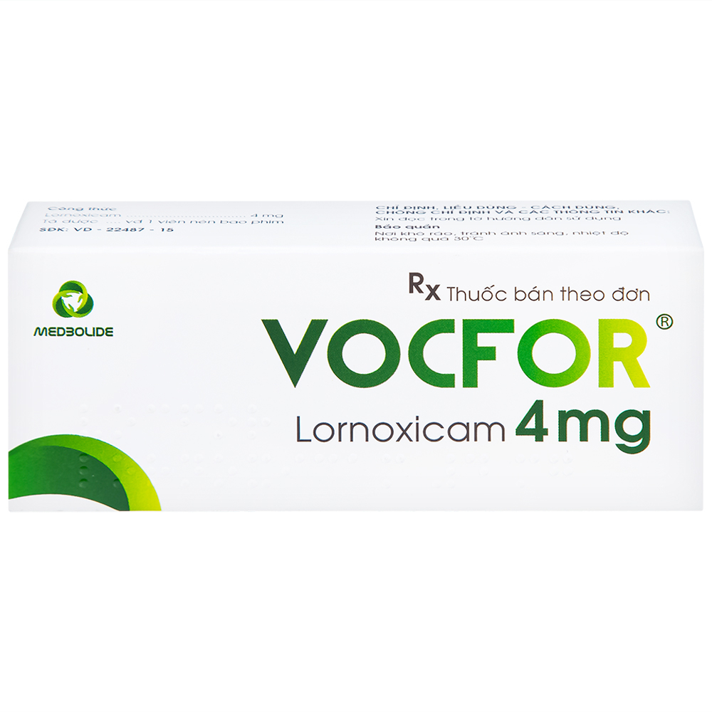 Hình ảnh Thuốc Vocfor 4mg Medisun điều trị đau sau phẫu thuật (3 vỉ x 10 viên)